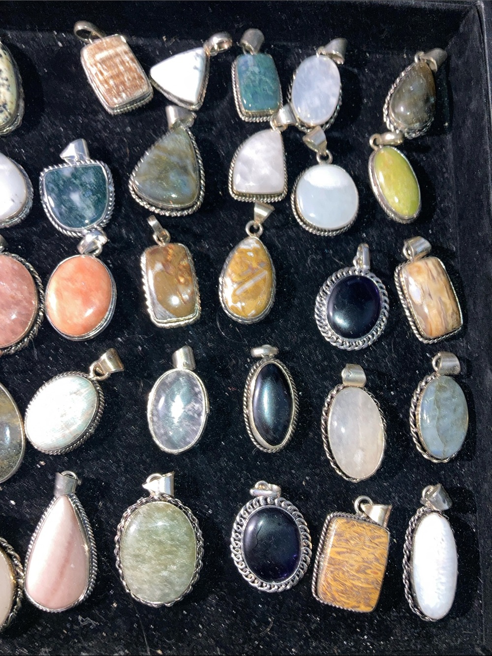 Randomly picked Gemstone Pendant stamped 925 or (pick one) - Picture 6 of 7